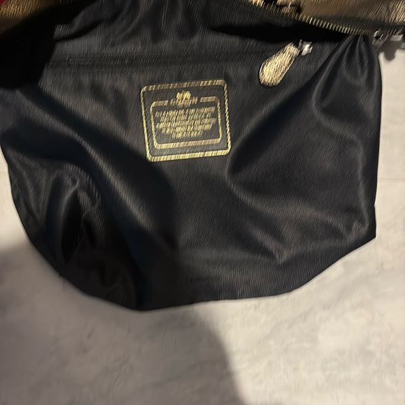 Coach  Madison metallic golden bronze satchel  Crossbody bag gunmetal hardware - Picture 14 of 17